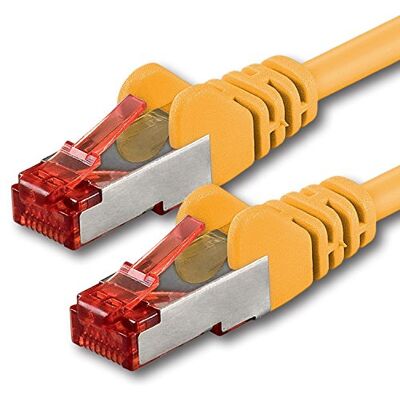 1aTTack.de 1 x 15 m patchkabel netwerkkabel Cat 6 Cat6 RJ45 SFTP geel 1aTTack.de 1 x 15 m patchkabel netwerkkabel Cat 6 Cat6 RJ45 SFTP geel