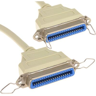 kenable Centronics IEEE-1284 parallelle printerkabel 36-pins vrouwelijk naar vrouwelijk 2 m kenable Centronics IEEE-1284 parallelle printerkabel 36-pins vrouwelijk naar vrouwelijk 2 m