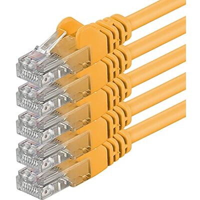 1aTTack.de 2 m geel 5 stuks (PACK) netwerkkabel LAN Ethernet CAT.6 CAT6 patchkabel 1000 Mbit/s 1aTTack.de 2 m geel 5 stuks (PACK) netwerkkabel LAN Ethernet CAT.6 CAT6 patchkabel 1000 Mbit/s