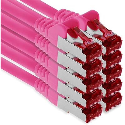 1aTTack.de Netwerkkabel Cat 6-1m magenta 10 stuks Ethernetkabel Lankabel Cat6 Sftp Patchkabel Set 1000 Mbit s 1aTTack.de Netwerkkabel Cat 6-1m magenta 10 stuks Ethernetkabel Lankabel Cat6 Sftp Patchkabel Set 1000 Mbit s