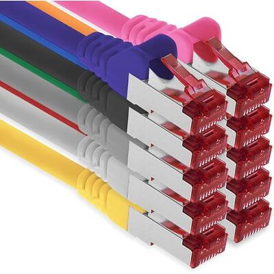 1aTTack.de Netwerkkabel Cat 6-5m 10 kleuren Ethernetkabel Lankabel Cat6 Sftp Patchkabel Set 1000 Mbit s 1aTTack.de Netwerkkabel Cat 6-5m 10 kleuren Ethernetkabel Lankabel Cat6 Sftp Patchkabel Set 1000 Mbit s