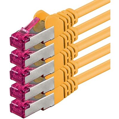 1aTTack.de 1 m geel 5 stuks ethernetkabel Gigabit LAN netwerkkabel RJ45 CAT6a (10Gb/s) S-FTP CAT 6a LAN-kabel GHMT gecertificeerd PIMF 500 MHz 1aTTack.de 1 m geel 5 stuks ethernetkabel Gigabit LAN netwerkkabel RJ45 CAT6a (10Gb/s) S-FTP CAT 6a LAN-kabel GHMT gecertificeerd PIMF 500 MHz