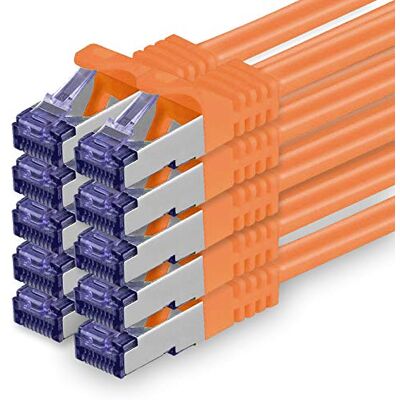 1aTTack.de Cat.7 netwerkkabel 3,0 m oranje 10 stuks Cat7 patchkabel (SFTP/PIMF/LSZH) 10Gb/s ruwe kabel met RJ45 Cat.6a stekker 10x3m oranje 1aTTack.de Cat.7 netwerkkabel 3,0 m oranje 10 stuks Cat7 patchkabel (SFTP/PIMF/LSZH) 10Gb/s ruwe kabel met RJ45 Cat.6a stekker 10x3m oranje