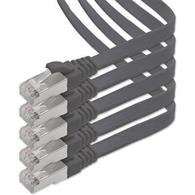 1aTTack.de 1 m zwart 5 stuks platte kabel CAT.7 Gigabit Ethernet LAN (RJ45) netwerkkabel ruwe kabel (10 Gbit/s) platte installatiekabel dun compatibel met Cat.5 Cat.5e Cat.6 1aTTack.de 1 m zwart 5 stuks platte kabel CAT.7 Gigabit Ethernet LAN (RJ45) netwerkkabel ruwe kabel (10 Gbit/s) platte installatiekabel dun compatibel met Cat.5 Cat.5e Cat.6