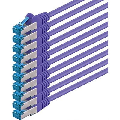 1aTTack.de 1,5 m CAT6a netwerkkabel paars 10 stuks CAT 6 A 10000 Mbit s SFTP PIMF 500 MHz compatibel met router internetschakelaar DSL CAT5 CAT6 CAT7 1aTTack.de 1,5 m CAT6a netwerkkabel paars 10 stuks CAT 6 A 10000 Mbit s SFTP PIMF 500 MHz compatibel met router internetschakelaar DSL CAT5 CAT6 CAT7