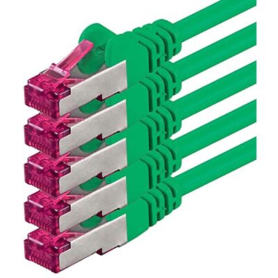 1aTTack.de 5 m groen 5 stuks ethernetkabel Gigabit LAN netwerkkabel RJ45 CAT6a (10Gb/s) S-FTP CAT 6a LAN-kabel GHMT gecertificeerd PIMF 500 MHz 1aTTack.de 5 m groen 5 stuks ethernetkabel Gigabit LAN netwerkkabel RJ45 CAT6a (10Gb/s) S-FTP CAT 6a LAN-kabel GHMT gecertificeerd PIMF 500 MHz