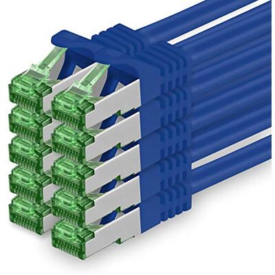 1aTTack.de 1,5 m netwerkkabel Cat.7 10 stuks Cat7 patchkabel RJ45 Ethernet LAN-kabel 10 Gbit/s (alle internetsnelheden) blauw 1,5 m 1aTTack.de 1,5 m netwerkkabel Cat.7 10 stuks Cat7 patchkabel RJ45 Ethernet LAN-kabel 10 Gbit/s (alle internetsnelheden) blauw 1,5 m