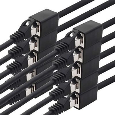 1aTTack.de 618302 CAT7 Cat.7-1m verlengkabel ethernetkabel LANKA netwerkkabel 10Gbps ruwe kabel met stekker (RJ45) Cat6a 10 stuks zwart 1aTTack.de 618302 CAT7 Cat.7-1m verlengkabel ethernetkabel LANKA netwerkkabel 10Gbps ruwe kabel met stekker (RJ45) Cat6a 10 stuks zwart