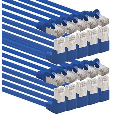 1aTTack.de 366135 Cat.6 netwerkkabel 90 graden hoek 0,5 m blauw 10 stuks Cat6 patchkabel (SFTP PIMF) 1000 Mbit/s RJ-stekker 45-10 x 0,5 m blauw 1aTTack.de 366135 Cat.6 netwerkkabel 90 graden hoek 0,5 m blauw 10 stuks Cat6 patchkabel (SFTP PIMF) 1000 Mbit/s RJ-stekker 45-10 x 0,5 m blauw