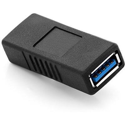 deleyCON Adapter USB 3.0, koppeling, verlengkabel A bus naar A bus 2 USB-kabels aansluiten of verlengen zwart deleyCON Adapter USB 3.0, koppeling, verlengkabel A bus naar A bus 2 USB-kabels aansluiten of verlengen zwart