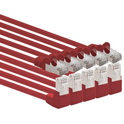 1aTTack.de 366187 Cat.6 netwerkkabel 90 graden hoek 2 m rood 5 stuks Cat6 patchkabel (SFTP PIMF) 1000 Mbit/s RJ-stekker 45-5 x 2 m rood 1aTTack.de 366187 Cat.6 netwerkkabel 90 graden hoek 2 m rood 5 stuks Cat6 patchkabel (SFTP PIMF) 1000 Mbit/s RJ-stekker 45-5 x 2 m rood