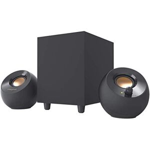 Creative Pebble Plus 2.1 USB-gevoede desktopluidsprekers met down-firing Subwoofer en Far-Field Drivers, tot 8W RMS totaalvermogen voor pc's en laptops (zwart) Creative Pebble Plus 2.1 USB-gevoede desktopluidsprekers met down-firing Subwoofer en Far-Field Drivers, tot 8W RMS totaalvermogen voor pc's en laptops (zwart)