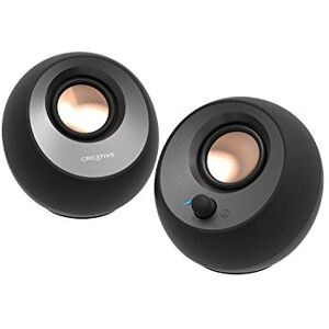 Creative Pebble V3 minimalistische 2.0-desktopluidsprekers met USB-geluid en USB-C, Clear Dialogue Enhancement, Bluetooth 5.0, 8W RMS met 16W piekvermogen, inclusief USB-A-converter (zwart) Creative Pebble V3 minimalistische 2.0-desktopluidsprekers met USB-geluid en USB-C, Clear Dialogue Enhancement, Bluetooth 5.0, 8W RMS met 16W piekvermogen, inclusief USB-A-converter (zwart)
