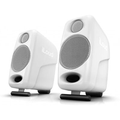 IK Multimedia iLoud Micro Monitor White Special Edition 's werelds kleinste paar studio-referentiemonitoren 4 Klasse D-versterkers 50 W (RMS) bi-versterkte Bassreflex Wit IK Multimedia iLoud Micro Monitor White Special Edition 's werelds kleinste paar studio-referentiemonitoren 4 Klasse D-versterkers 50 W (RMS) bi-versterkte Bassreflex Wit
