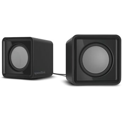 Speedlink Twoxo USB stereo luidspreker met jack voor het afspelen en luisteren naar muziek op de pc, laptop, AUX, zwart Speedlink Twoxo USB stereo luidspreker met jack voor het afspelen en luisteren naar muziek op de pc, laptop, AUX, zwart