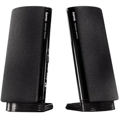Hama Multimedia Speakers 2.0 E 80 (PC luidspreker met 3,5 mm aansluiting, USB, 2,5 W, actieve luidsprekers voor computers, laptops, smartphones, tablets) Zwart Hama Multimedia Speakers 2.0 E 80 (PC luidspreker met 3,5 mm aansluiting, USB, 2,5 W, actieve luidsprekers voor computers, laptops, smartphones, tablets) Zwart