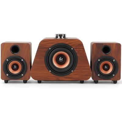 Senmeki Mini-computerluidspreker met subwoofer, desktopluidsprekers aangedreven door USB 2.1, Bluetooth 5.0 en RCA-ingang voor desktop, laptop, fonograaf Senmeki Mini-computerluidspreker met subwoofer, desktopluidsprekers aangedreven door USB 2.1, Bluetooth 5.0 en RCA-ingang voor desktop, laptop, fonograaf