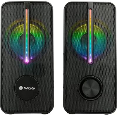 NGS GSX-150 Gaming-luidspreker met RGB-ledverlichting, 12 W en USB-aansluiting, kleur zwart NGS GSX-150 Gaming-luidspreker met RGB-ledverlichting, 12 W en USB-aansluiting, kleur zwart