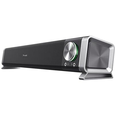 Trust Asto PC-luidspreker, soundbar, 12 W, met aansluitingen voor hoofdtelefoon en microfoon, USB-voeding, audiosysteem voor pc, laptop, tv, zwart Trust Asto PC-luidspreker, soundbar, 12 W, met aansluitingen voor hoofdtelefoon en microfoon, USB-voeding, audiosysteem voor pc, laptop, tv, zwart