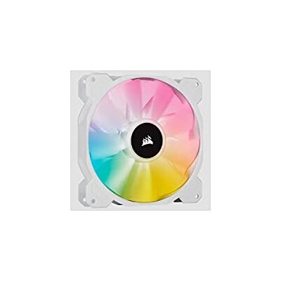 Corsair iCUE SP140 RGB Elite Performance 140 mm PWM-ventilator ( AirGuide-technologie, acht instelbare RGB-leds, stil geluidsniveau 18 dBA, PWM-gestuurd, tot 1200 rpm) wit Corsair iCUE SP140 RGB Elite Performance 140 mm PWM-ventilator ( AirGuide-technologie, acht instelbare RGB-leds, stil geluidsniveau 18 dBA, PWM-gestuurd, tot 1200 rpm) wit