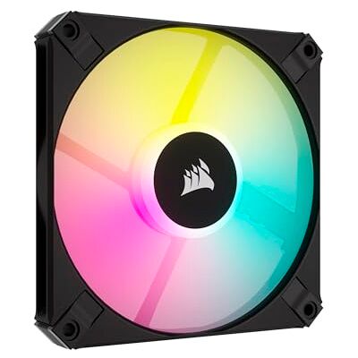 Corsair AF120 RGB Slim, 120 mm PWM Fluid Dynamic Bearing Fan – slank profiel voor kleine behuizingen – geluidsarm – tot 2000 rpm – 8 RGB-leds adresseerbaar – enkele verpakking – zwart Corsair AF120 RGB Slim, 120 mm PWM Fluid Dynamic Bearing Fan – slank profiel voor kleine behuizingen – geluidsarm – tot 2000 rpm – 8 RGB-leds adresseerbaar – enkele verpakking – zwart