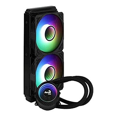 Aerocool MIRAGEL240 CPU-vloeistofkoelventilator, 2 x 12 cm, TDP 400 W, zwart Aerocool MIRAGEL240 CPU-vloeistofkoelventilator, 2 x 12 cm, TDP 400 W, zwart