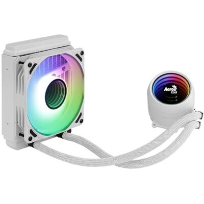 Aerocool MIRAGEL120W, CPU-vloeistofkoeling, ARGB-ventilator 120 mm, TDP 200 W, wit Aerocool MIRAGEL120W, CPU-vloeistofkoeling, ARGB-ventilator 120 mm, TDP 200 W, wit