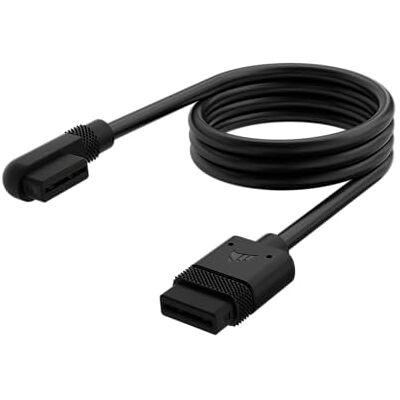 Corsair iCUE LINK kabel, dun, 600 mm, recht/dun, 90 graden, zwart Corsair iCUE LINK kabel, dun, 600 mm, recht/dun, 90 graden, zwart