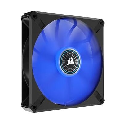 Corsair ML140 LED ELITE, 140 mm PWM LED-ventilator ( AirGuide-technologie, magnetische levitatie-lagers, tot 1600 tpm, acht ultraheldere leds, laag geluidsniveau) alleen verkocht, blauw Corsair ML140 LED ELITE, 140 mm PWM LED-ventilator ( AirGuide-technologie, magnetische levitatie-lagers, tot 1600 tpm, acht ultraheldere leds, laag geluidsniveau) alleen verkocht, blauw