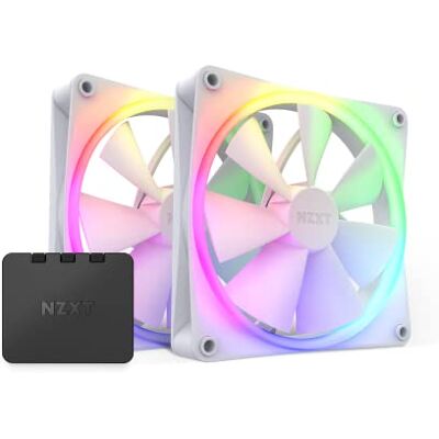 NZXT F140 RGB-ventilator, RF-R14DF-W1, geavanceerde RGB-verlichtingsaanpassing, stille koeling, dubbele verpakking (RGB-controller meegeleverd), ventilator 140 mm, wit NZXT F140 RGB-ventilator, RF-R14DF-W1, geavanceerde RGB-verlichtingsaanpassing, stille koeling, dubbele verpakking (RGB-controller meegeleverd), ventilator 140 mm, wit