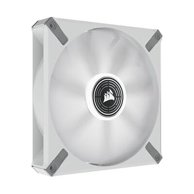 Corsair ML140 LED Elite 140 mm PWM witte LED-ventilator ( AirGuide-technologie, magnetische levitatielager, tot 1600 tpm, acht ultralichte leds) alleen verkocht, wit chassis Corsair ML140 LED Elite 140 mm PWM witte LED-ventilator ( AirGuide-technologie, magnetische levitatielager, tot 1600 tpm, acht ultralichte leds) alleen verkocht, wit chassis