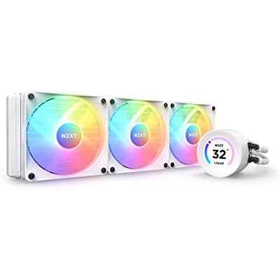 NZXT Kraken Elite RGB 360 RL-KR36E-W1-360 mm AIO CPU vloeistofkoeler Aanpasbaar 2,3 inch LCD-display voor afbeeldingen, prestatiemetingen Krachtige pomp 3 F120 RGB-ventilatoren NZXT Kraken Elite RGB 360 RL-KR36E-W1-360 mm AIO CPU vloeistofkoeler Aanpasbaar 2,3 inch LCD-display voor afbeeldingen, prestatiemetingen Krachtige pomp 3 F120 RGB-ventilatoren