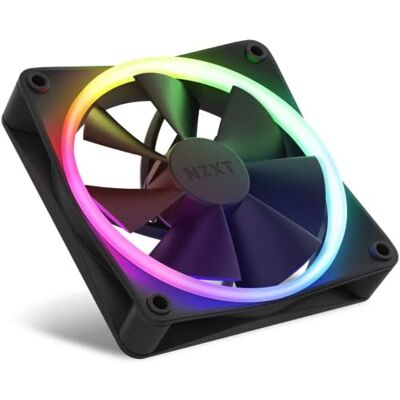 NZXT F120 RGB-ventilator, RF-R12TF-B1, geavanceerde RGB-verlichtingsaanpassing, stille koeling, drievoudige ventilator (RGB en controller inbegrepen), 120 mm ventilator, zwart NZXT F120 RGB-ventilator, RF-R12TF-B1, geavanceerde RGB-verlichtingsaanpassing, stille koeling, drievoudige ventilator (RGB en controller inbegrepen), 120 mm ventilator, zwart