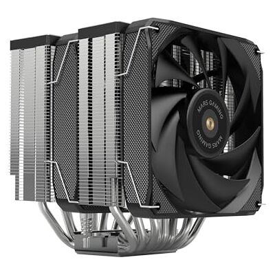 Mars Gaming MARSGAMING MCPU-XU9, Dual Tower CPU-koeler, TDP 400 W, 2 x hybride ventilator en hybride-koper FDB-lager, 9 Heatpipes BPH Ultra Technologie, universele multisocket, zwart Mars Gaming MARSGAMING MCPU-XU9, Dual Tower CPU-koeler, TDP 400 W, 2 x hybride ventilator en hybride-koper FDB-lager, 9 Heatpipes BPH Ultra Technologie, universele multisocket, zwart