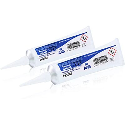 AABCOOLING Thermal Grease 100 g – 1,5 W/mK – 2 stuks – een thermische pasta van siliconen voor CPU en GPU-processor, die geen elektrische stroom geleidt, eenvoudig aan te brengen, thermische pasta AABCOOLING Thermal Grease 100 g – 1,5 W/mK – 2 stuks – een thermische pasta van siliconen voor CPU en GPU-processor, die geen elektrische stroom geleidt, eenvoudig aan te brengen, thermische pasta