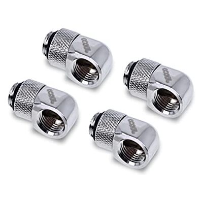 Alphacool 17616 4 stuks L-stekker draaibaar G1/4 AG naar G1/4 IG Alphacool 17616 4 stuks L-stekker draaibaar G1/4 AG naar G1/4 IG