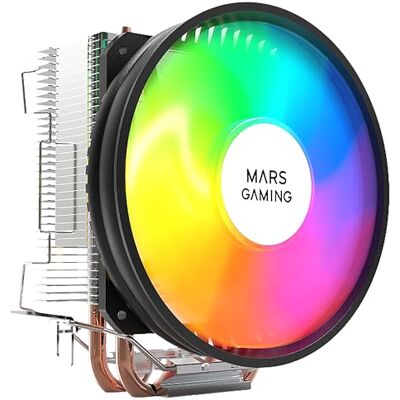 Mars Gaming MCPUARGB, RGB CPU koellichaam, 2 x HCT Heatpipes, TDP 130 W, PWM Silent Mars Gaming MCPUARGB, RGB CPU koellichaam, 2 x HCT Heatpipes, TDP 130 W, PWM Silent