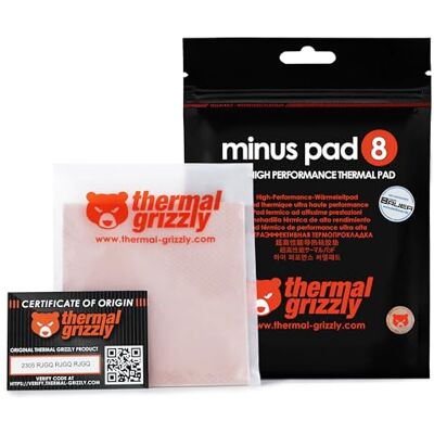 Thermal Grizzly Minus Pad 8 Thermische Pad 8 100 x 100 x 0,5 mm (roze) Thermal Grizzly Minus Pad 8 Thermische Pad 8 100 x 100 x 0,5 mm (roze)