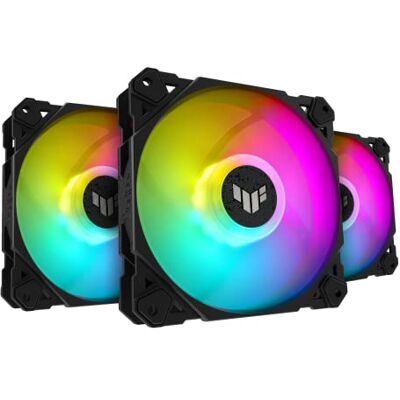 Asus TUF Gaming TF120 120 mm ARGB – Set met 3 ventilatoren met behuizing (geavanceerde kogellagers met vloeistofdynamiek, PWM-bediening, tweelaagse LED-matrix, Aura Sync RGB) Asus TUF Gaming TF120 120 mm ARGB – Set met 3 ventilatoren met behuizing (geavanceerde kogellagers met vloeistofdynamiek, PWM-bediening, tweelaagse LED-matrix, Aura Sync RGB)