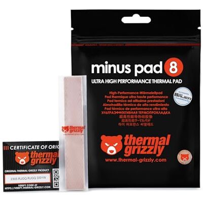 Thermal Grizzly Minus Pad 8-120 × 20 × 0,5 mm, 2 stuks Thermal Grizzly Minus Pad 8-120 × 20 × 0,5 mm, 2 stuks