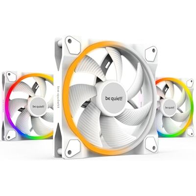 be quiet! Light Wings 140 mm PWM White ventilator, 3 ventilatoren inbegrepen, ongelooflijke ARGB-kleuren en effecten, extra verlichting aan de achterkant, ARGB-hub inbegrepen, 7 geoptimaliseerde be quiet! Light Wings 140 mm PWM White ventilator, 3 ventilatoren inbegrepen, ongelooflijke ARGB-kleuren en effecten, extra verlichting aan de achterkant, ARGB-hub inbegrepen, 7 geoptimaliseerde