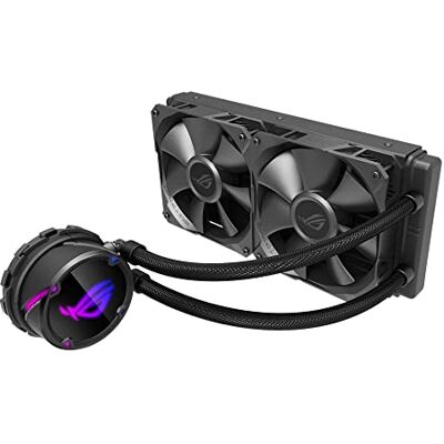 Asus ROG STRIX LC 240 ROG All-in-One CPU-koeler met adresseerbare RGB-verlichting, Aura Sync, NCVM-pompcoating en ROG radiatorventilator 120 mm, zwart Asus ROG STRIX LC 240 ROG All-in-One CPU-koeler met adresseerbare RGB-verlichting, Aura Sync, NCVM-pompcoating en ROG radiatorventilator 120 mm, zwart