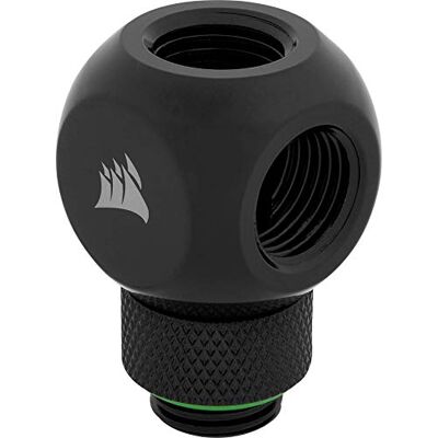 Corsair Hydro X-serie, XF draaibare Y-bit (G1/4 inch BSPP-standaard, perfect waterdicht draaimechanisme, hoogwaardige gepolijste afwerking, geoptimaliseerd voor hoge doorvoersnelheden), zwart Corsair Hydro X-serie, XF draaibare Y-bit (G1/4 inch BSPP-standaard, perfect waterdicht draaimechanisme, hoogwaardige gepolijste afwerking, geoptimaliseerd voor hoge doorvoersnelheden), zwart
