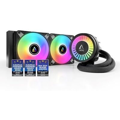 Arctic Liquid Freezer III 240 A-RGB watergekoelde pc, all-in-one waterkoeler voor AIO-processor, compatibel met Intel LGA1851/1700 en AMD AM5/4, efficiënte PWM-besturingspomp, zwart Arctic Liquid Freezer III 240 A-RGB watergekoelde pc, all-in-one waterkoeler voor AIO-processor, compatibel met Intel LGA1851/1700 en AMD AM5/4, efficiënte PWM-besturingspomp, zwart
