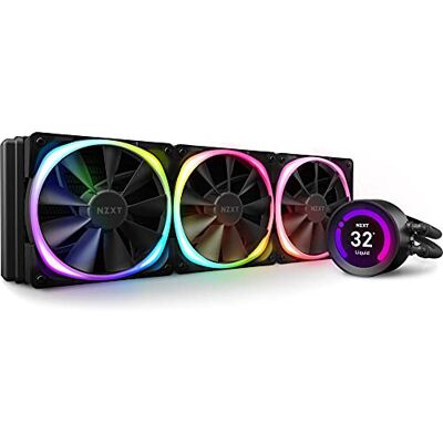 NZXT Kraken Z73 RGB 360 mm RL-KRZ73-R1 AIO RGB CPU-vloeistofkoeler Aanpasbaar LCD-scherm Aer RGB 2 120 mm radiatorventilatoren (3 meegeleverd),Zwart NZXT Kraken Z73 RGB 360 mm RL-KRZ73-R1 AIO RGB CPU-vloeistofkoeler Aanpasbaar LCD-scherm Aer RGB 2 120 mm radiatorventilatoren (3 meegeleverd),Zwart