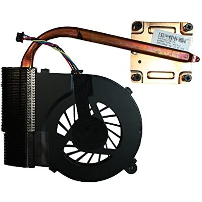 Power4Laptops Vervangende laptopventilator met geïntegreerd koellichaam versie 4 (controleer afbeelding), compatibel met Compaq Presario CQ42-261TX Power4Laptops Vervangende laptopventilator met geïntegreerd koellichaam versie 4 (controleer afbeelding), compatibel met Compaq Presario CQ42-261TX