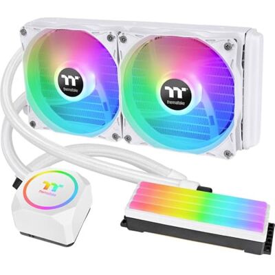Thermaltake Floe RC240 Processor en Memory AIO Liquid Cooler Snow Edition PC-waterkoeler CPU-koeler Geheugenkoeler RGB 120 stille ventilator Thermaltake Floe RC240 Processor en Memory AIO Liquid Cooler Snow Edition PC-waterkoeler CPU-koeler Geheugenkoeler RGB 120 stille ventilator