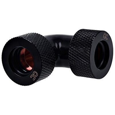Alphacool 17296 HT 13mm HardTube verbindingsstuk 90° L gekarteld waterkoelverbinder diepzwart Alphacool 17296 HT 13mm HardTube verbindingsstuk 90° L gekarteld waterkoelverbinder diepzwart