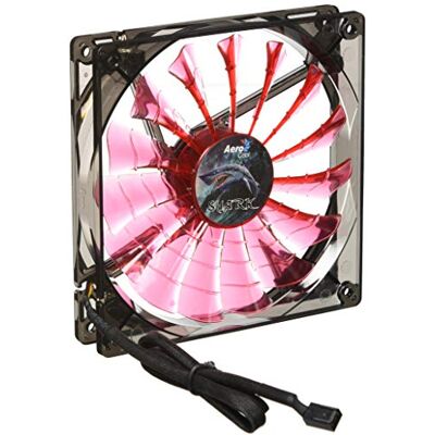 Aerocool Shark Quad LED-ventilator, 14 cm, met soepele dynamische lager, 15 bladen, rood Aerocool Shark Quad LED-ventilator, 14 cm, met soepele dynamische lager, 15 bladen, rood