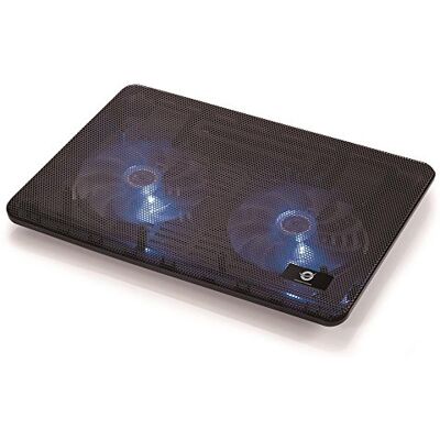 Conceptronic CNBCOOLPAD2F Laptopkoeler 2-Fan Cooling Pad 43,2 cm (17 inch) zwart Conceptronic CNBCOOLPAD2F Laptopkoeler 2-Fan Cooling Pad 43,2 cm (17 inch) zwart